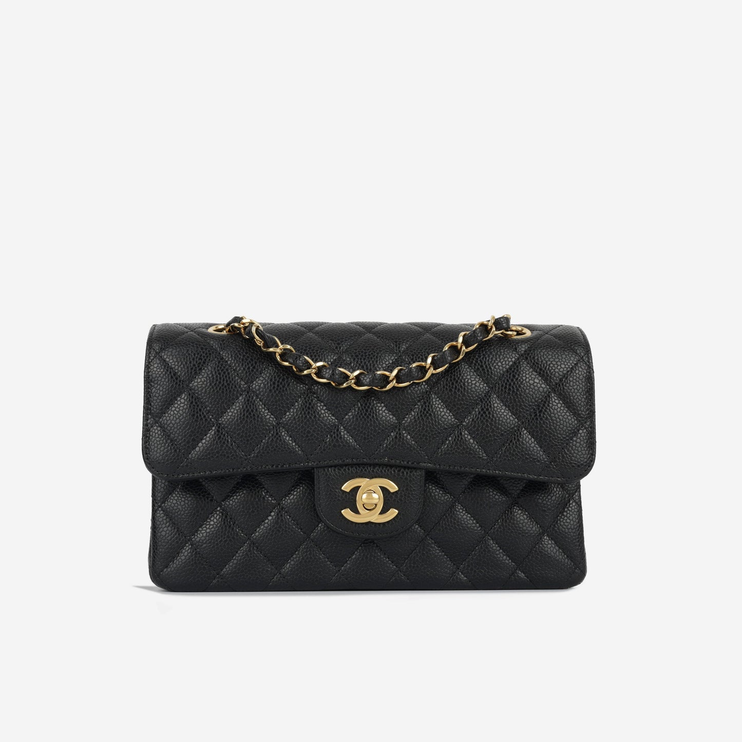 Chanel Classic Flap Caviar Black Shoulder Bag Style 115