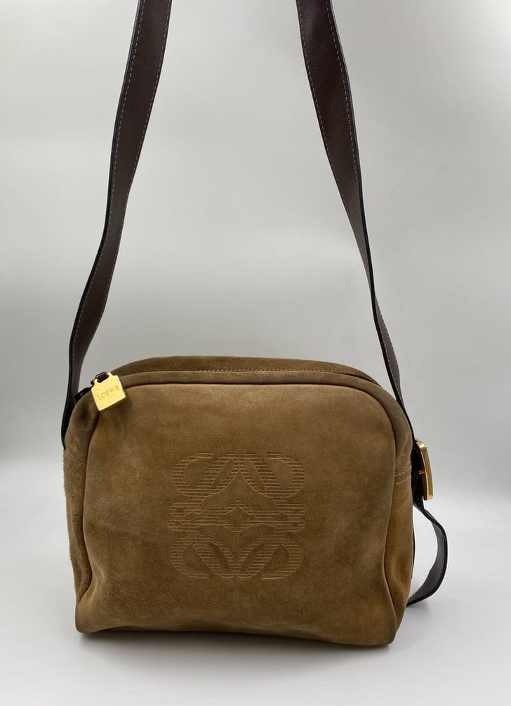 Loewe Vintage Suede Crossbody Bag