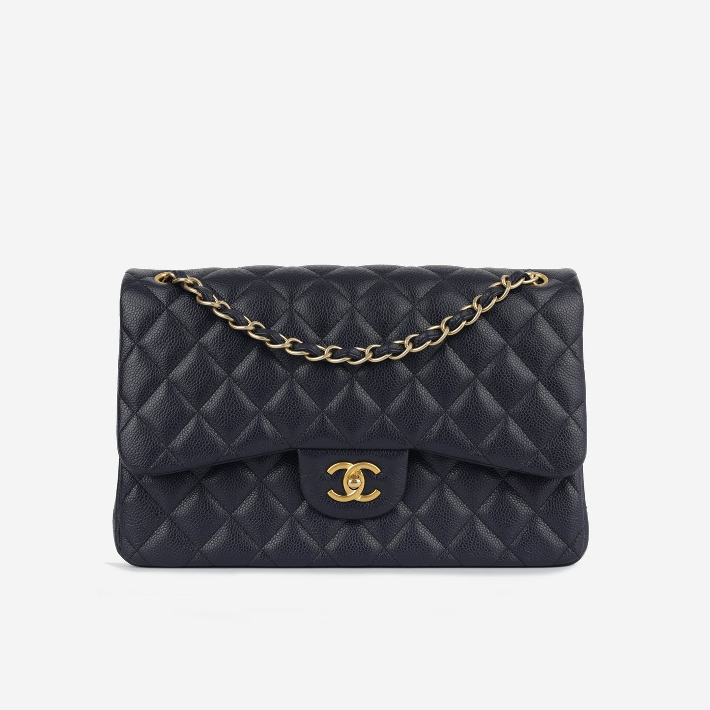 Chanel Classic Flap Lambskin Black Shoulder Bag Style 86