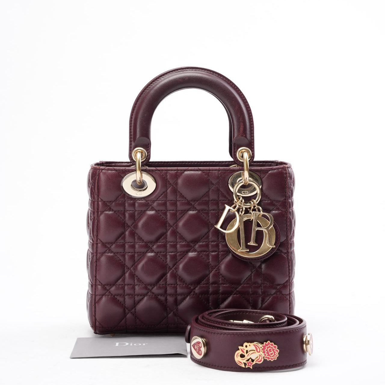 Dior Small Lady Dior My Abcdior Bag In Burgundy 2018