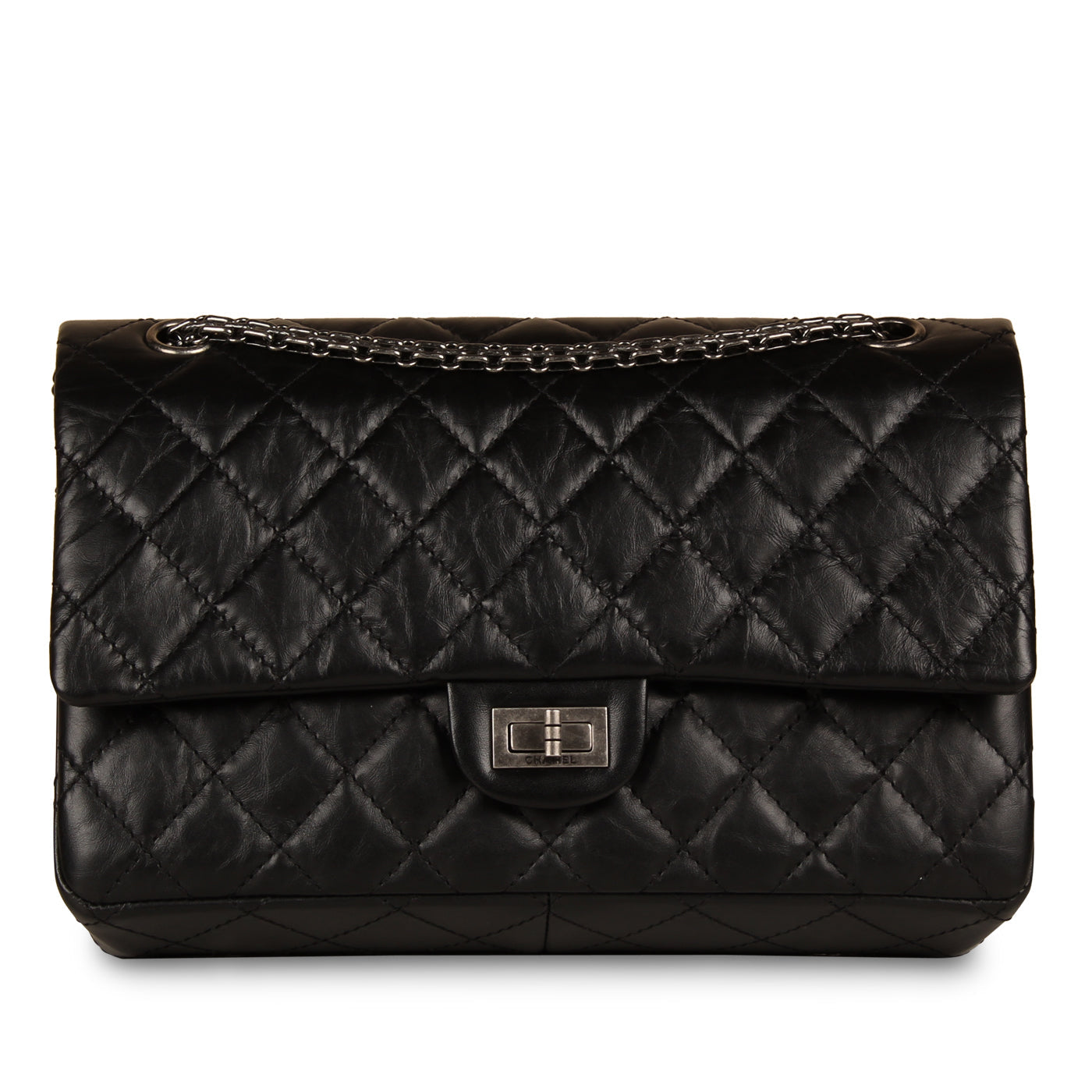 Chanel Classic Flap Calfskin Black Shoulder Bag Style 10