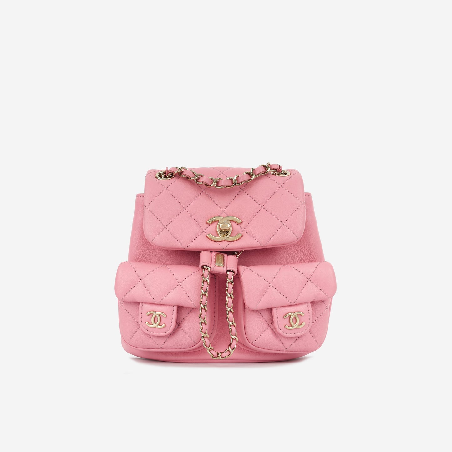 Chanel Luxury Lambskin Gold Backpack