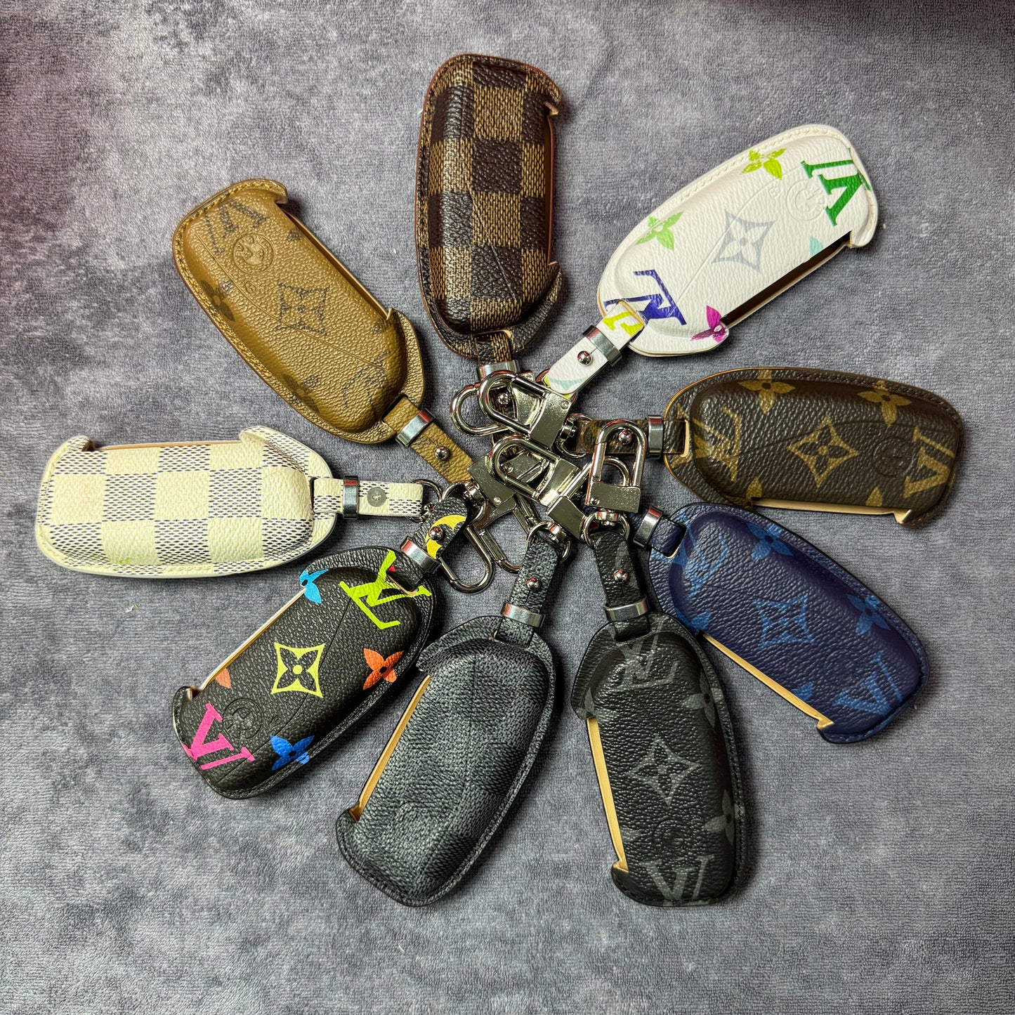 Premium LV Canvas Key Case for BMW 2 – Handmade from Authentic Upcycled Louis Vuitton