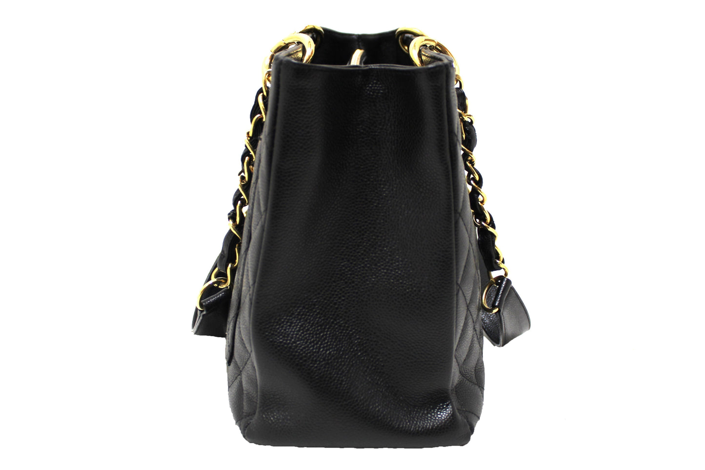 Chanel Quilted Caviar Leather Black Tote Style 4