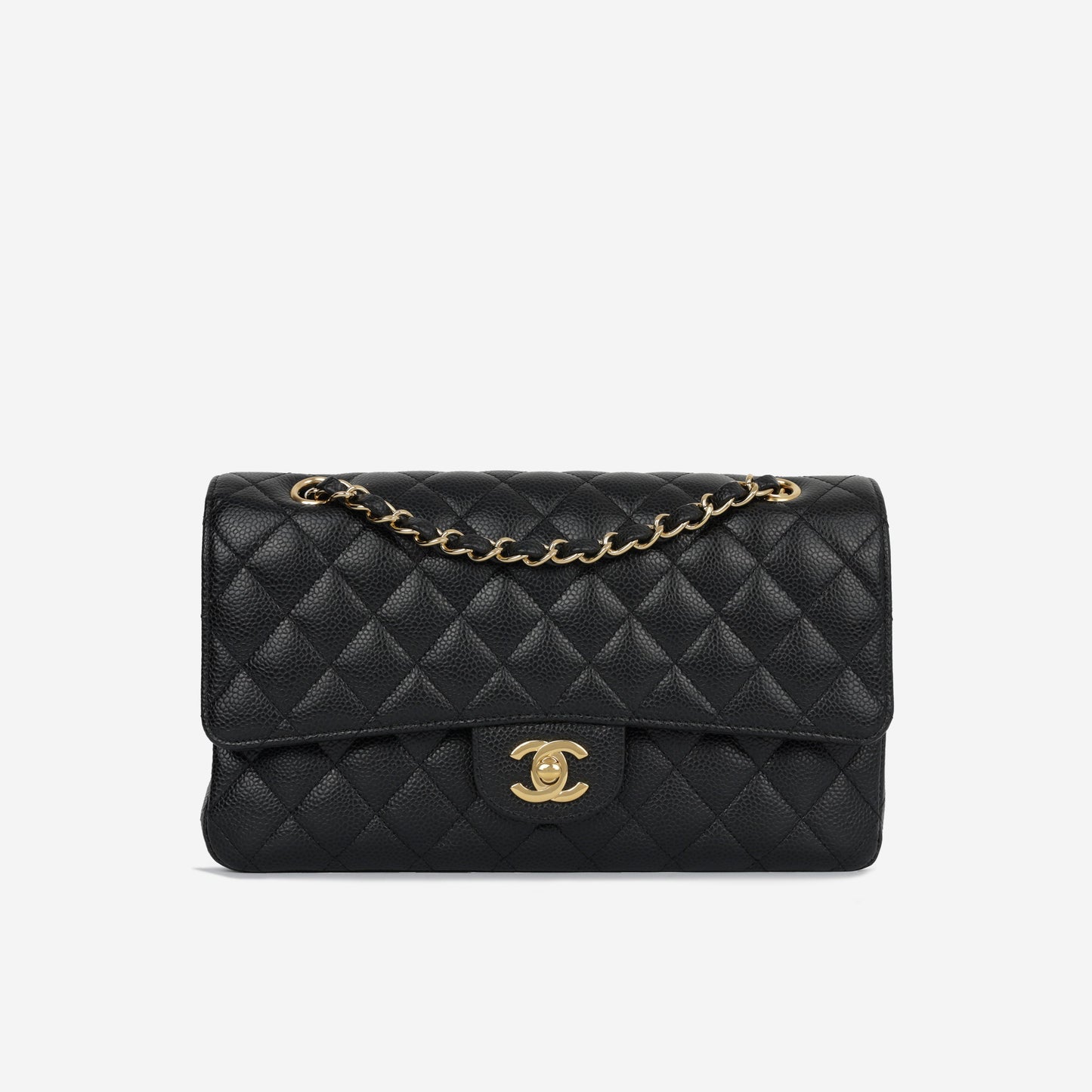 Chanel Classic Flap Lambskin Black Shoulder Bag Style 307