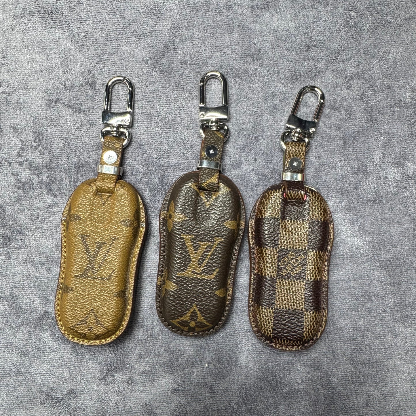Premium LV Canvas Key Case for Porsche 2 – Handmade from Authentic Upcycled Louis Vuitton