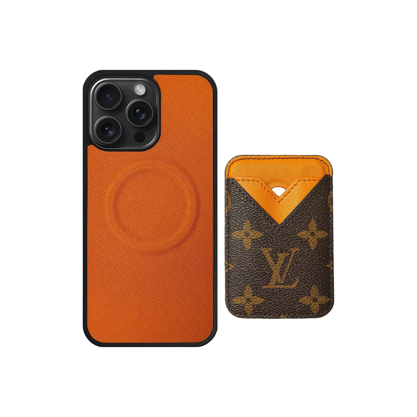 MAGSAFE CARDHOLDER LV ORANGE AND BROWN MONOGRAM