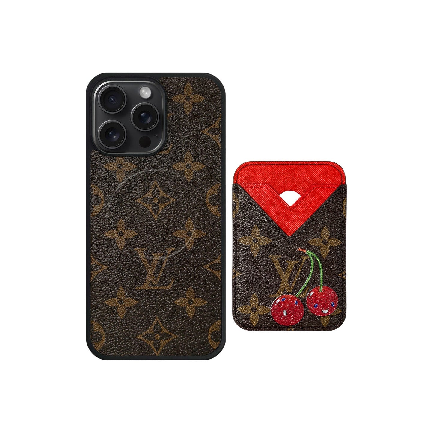 SET MAGSAFE CARDHOLDER LV CHERRY RED