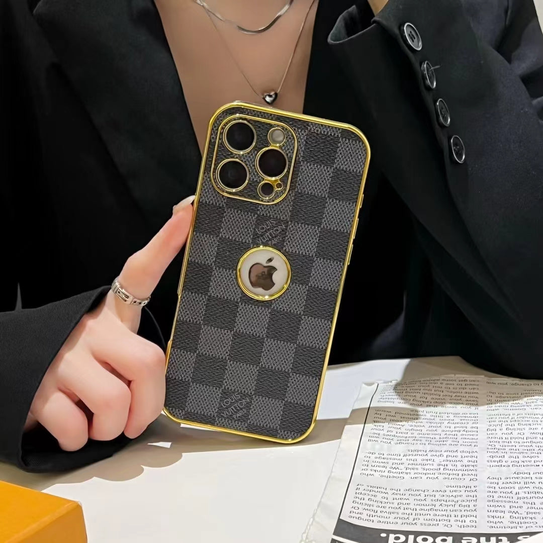 Electroplated LV iPhone Case