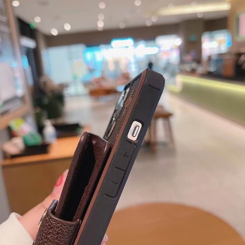 LV Card Slot Wallet Case for iPhone 1216 Pro Max Plus Series