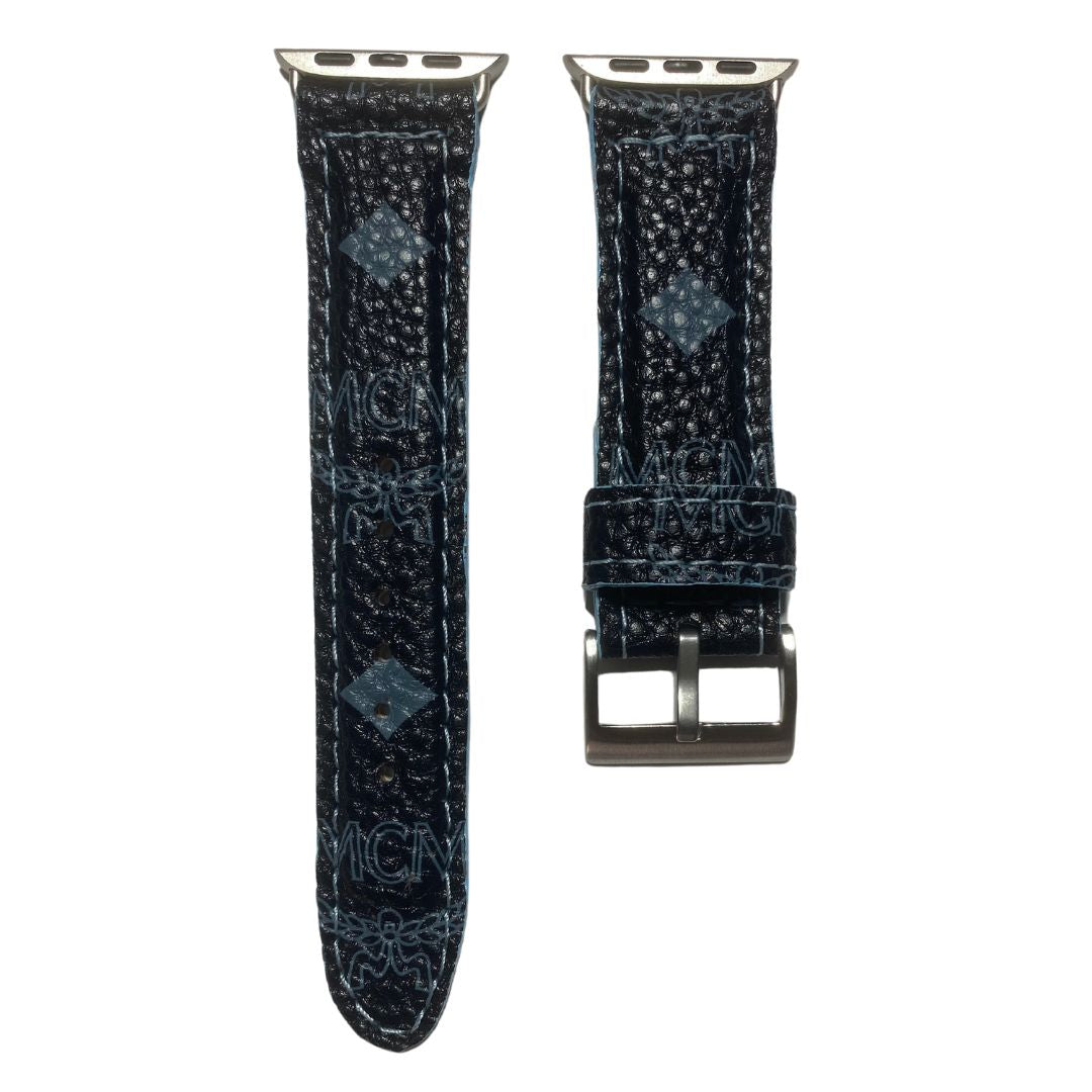MCM Apple Watch Band Black & Sky Upcycled