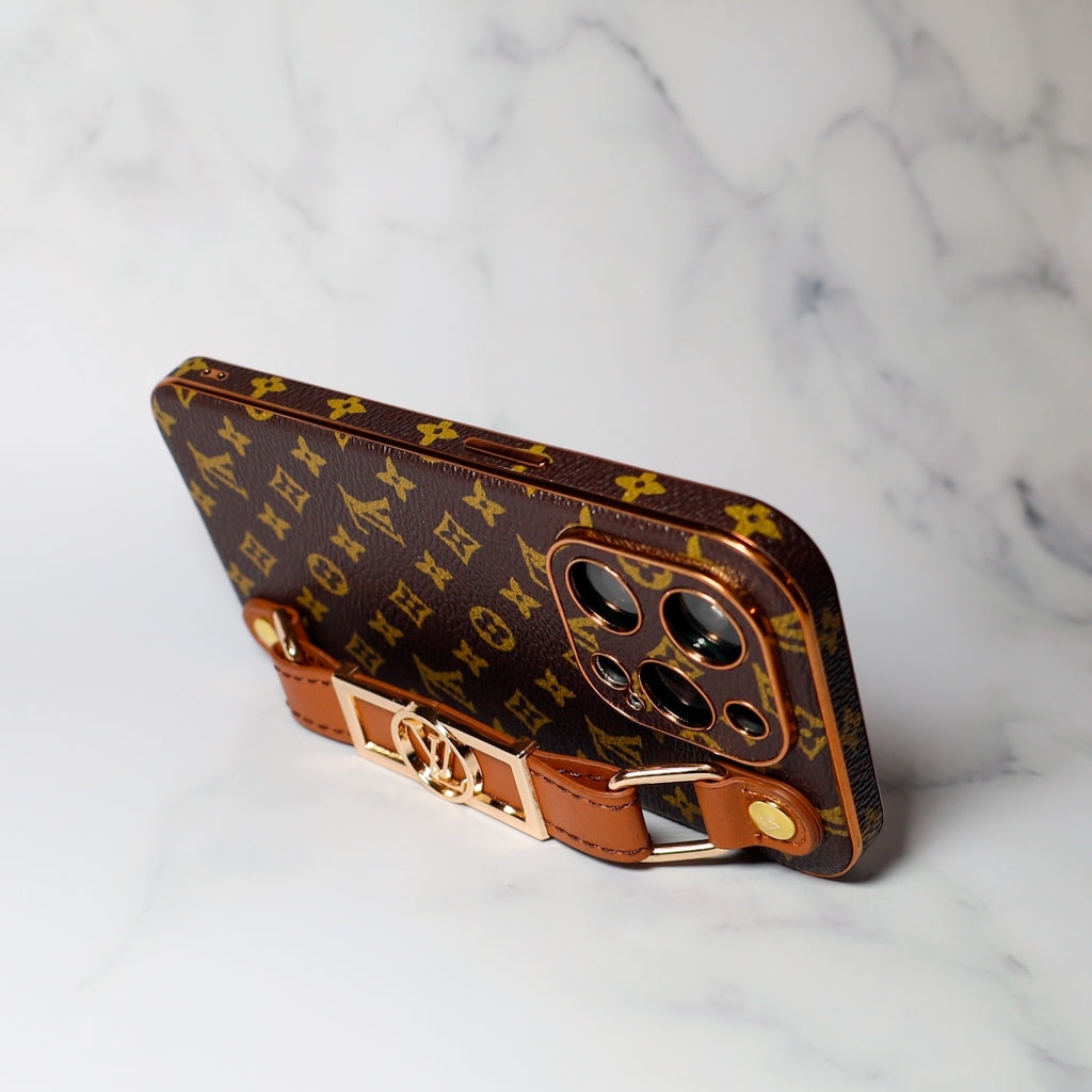 LV Cell Phone Case with Strap Folding Style