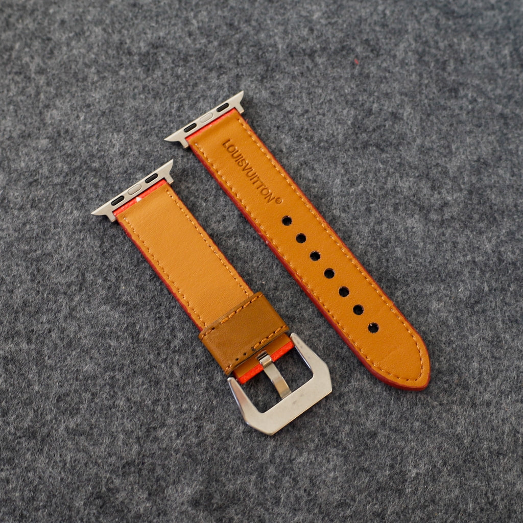 Designer Band Apple Watch Series Red Monogram
