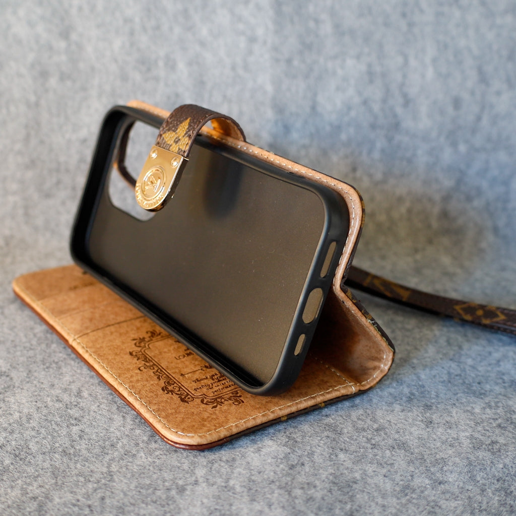 LV iPhone Folio Wallet Case for 1116 Pro Max Plus