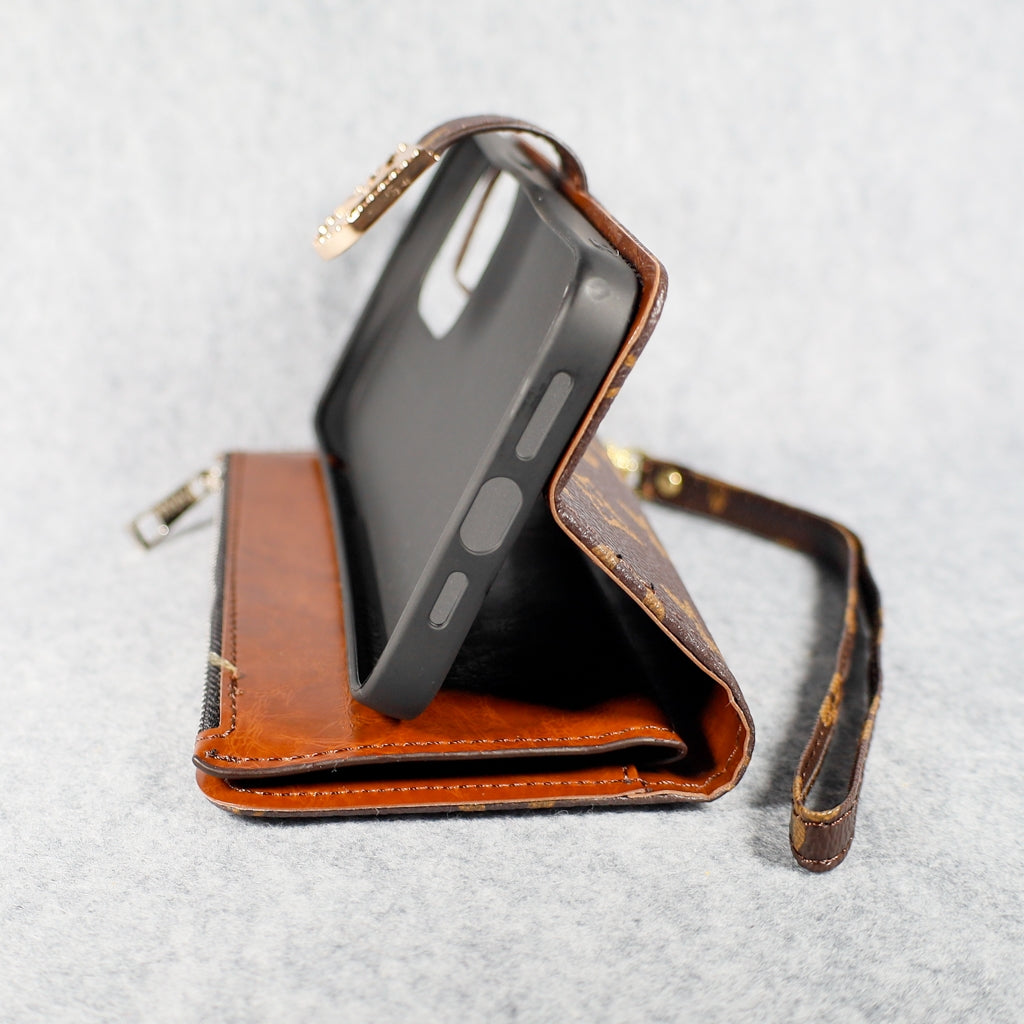 LV iPhone Folio Case with Card Holder and Zipper