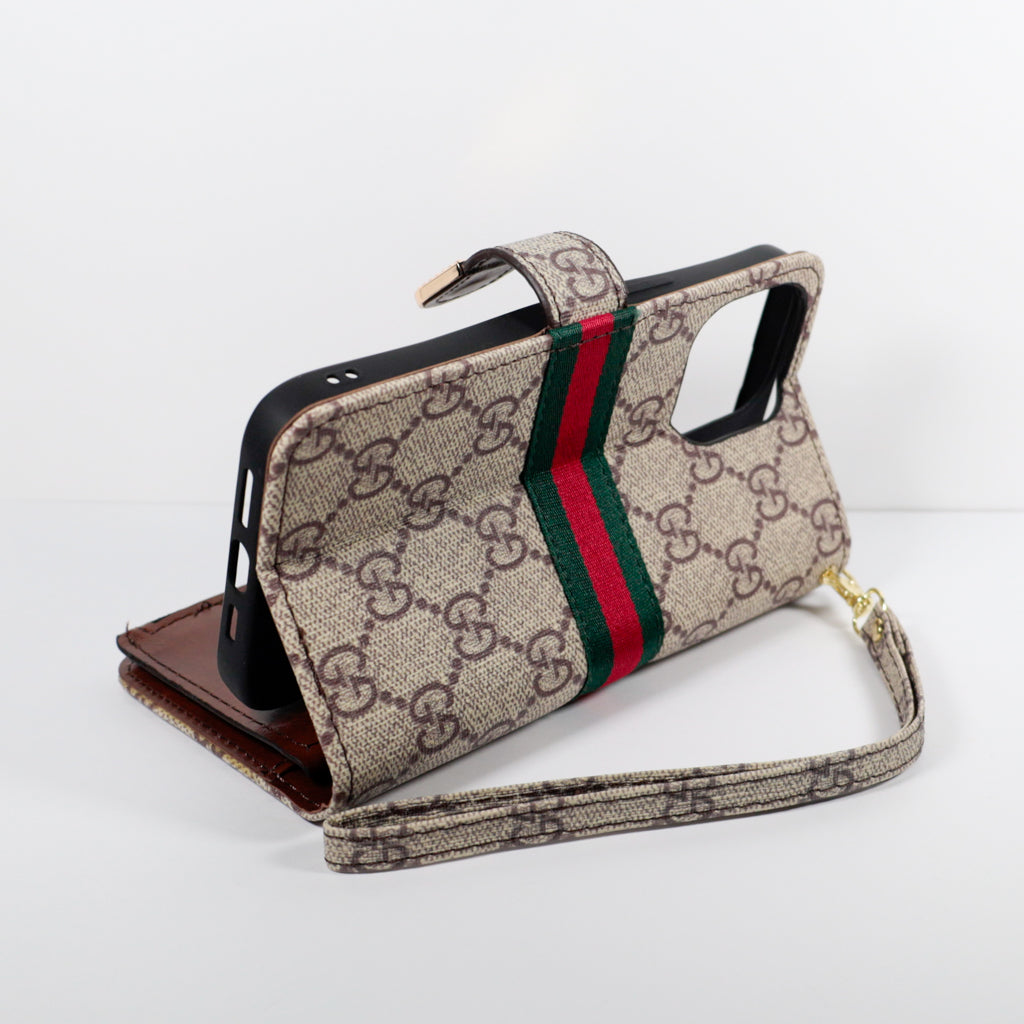 Gucci Wallet Phone Case Case Zipper Wallet Kickstand for iPhone