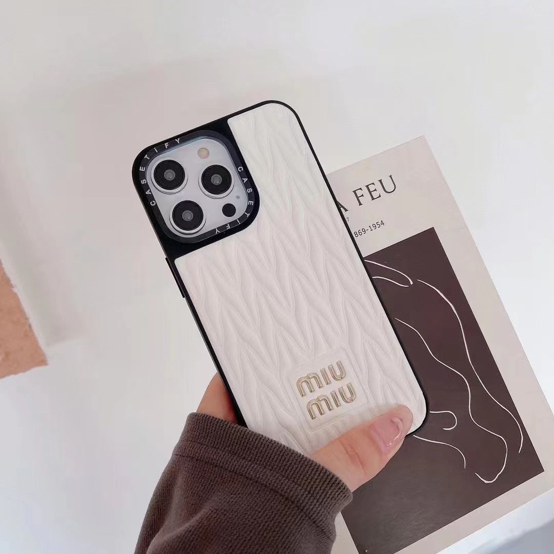 Miu Miu Case For Iphone 13 -17 Pro Max Plus / 18 Pro / 18 Pro Max