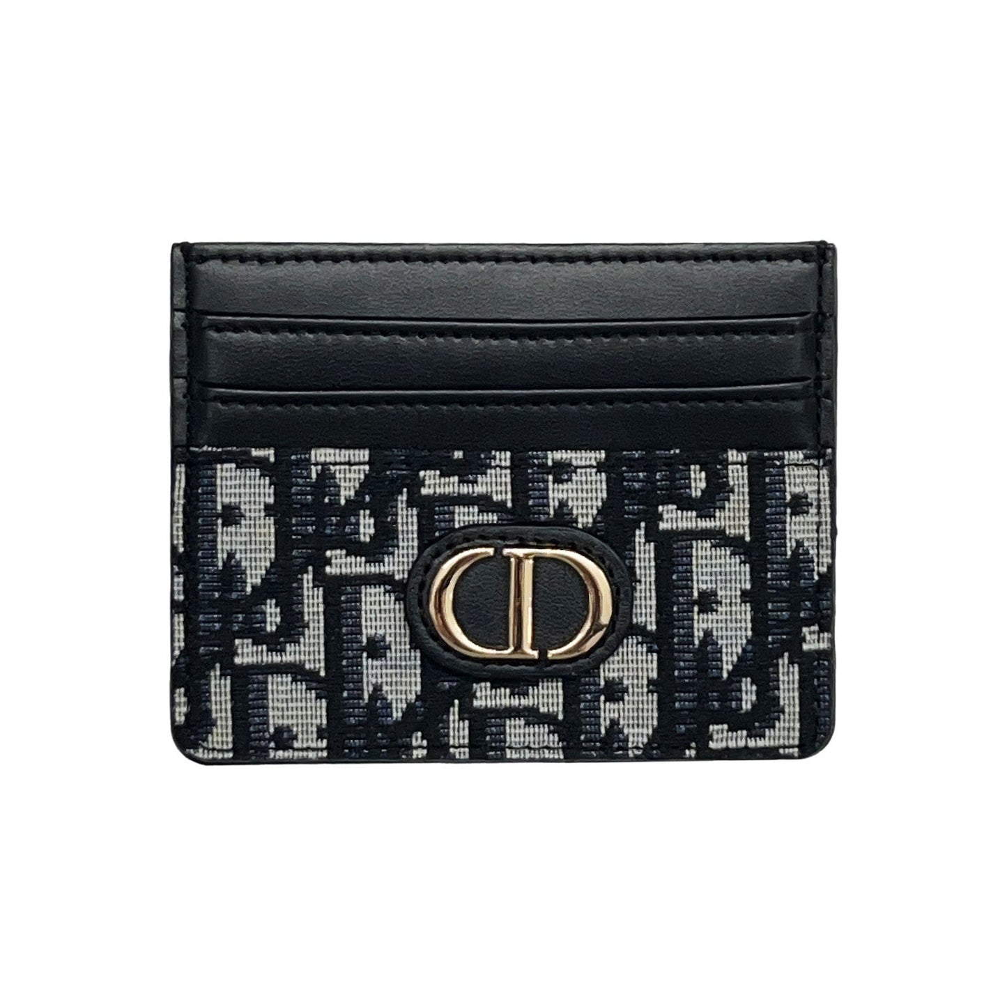 BLACK DD MONOGRAM CARD HOLDER