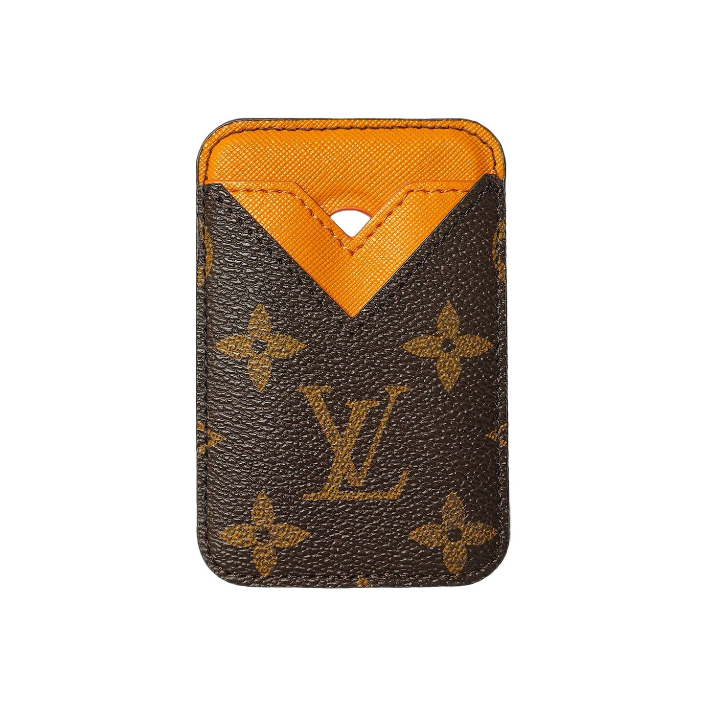 LV BROWN/ORANGE MAGSAFE CARDHOLDER