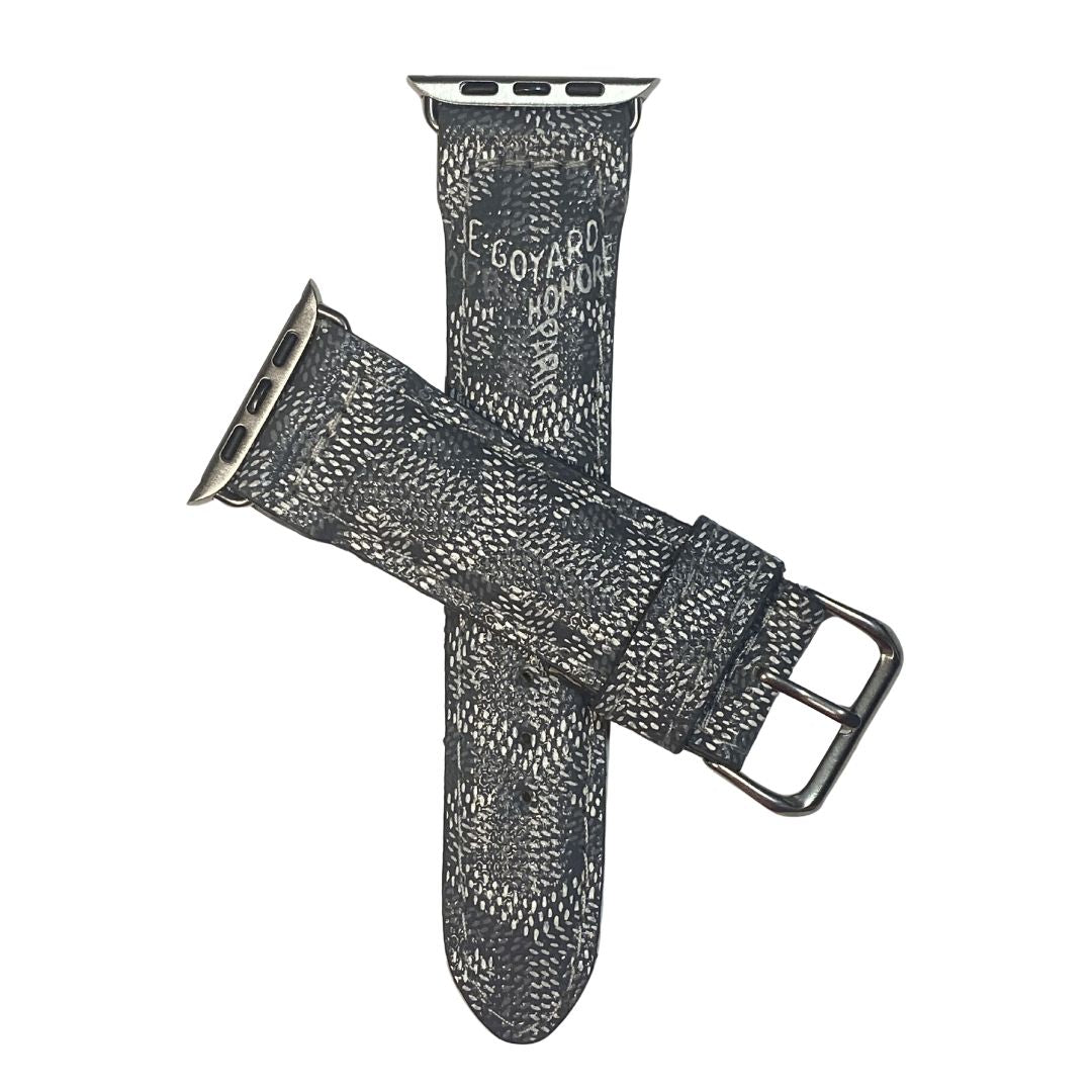 Maison Goyard Apple Watch Band Grey Upcycled