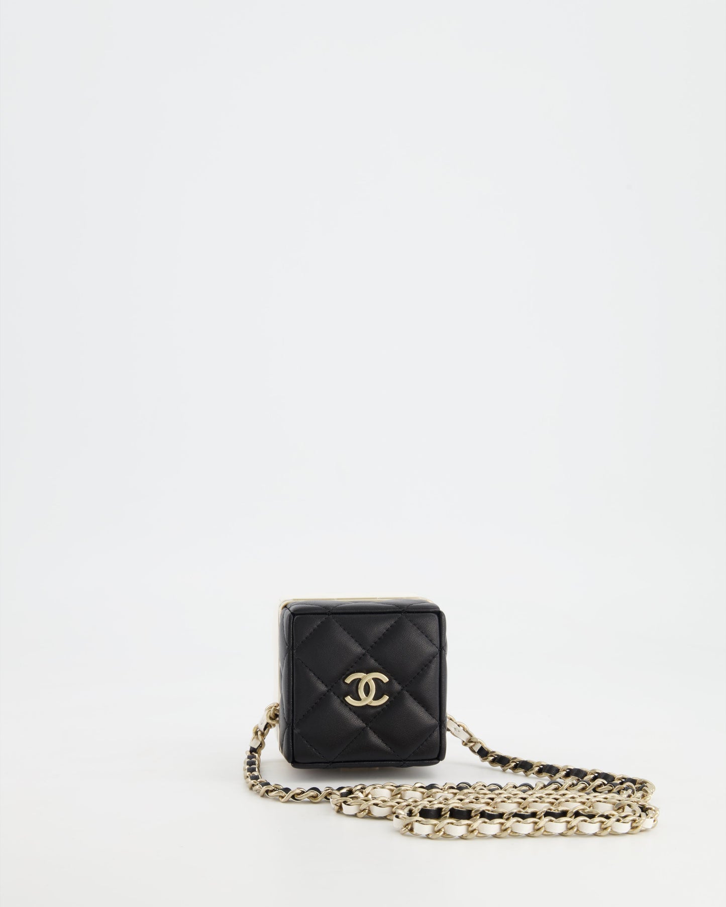 Chanel Black White Gold Handbag