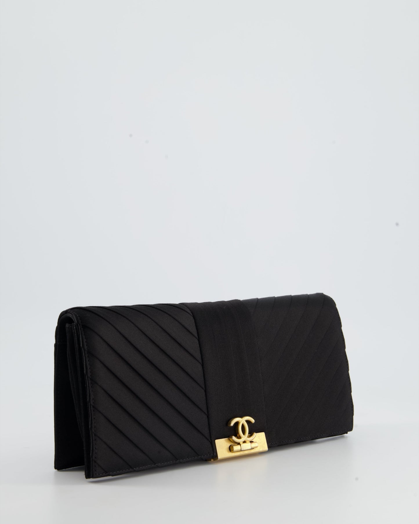 Chanel Black Gold Luxury Clutch Style