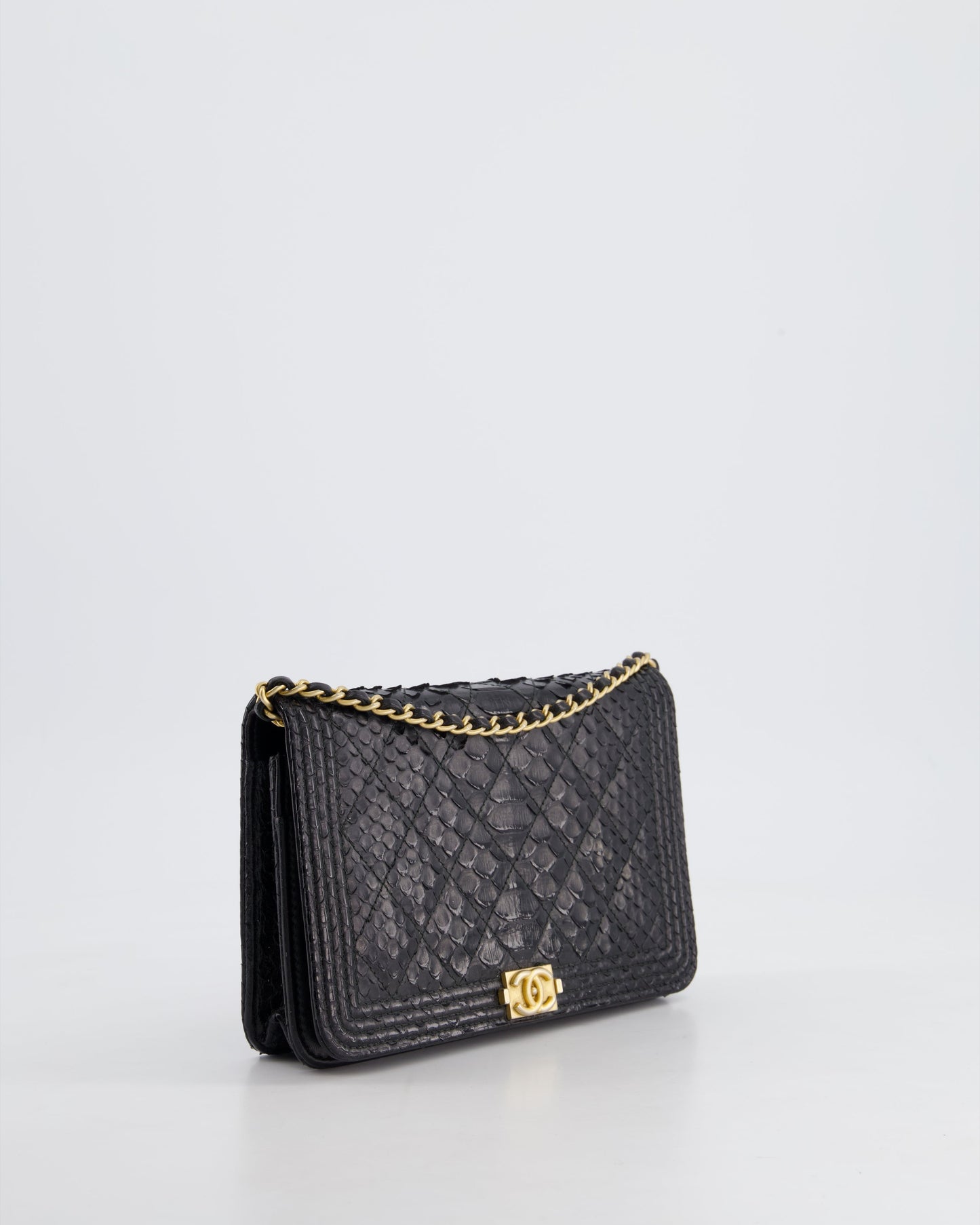 Chanel Boy Black Gold Chain Crossbody