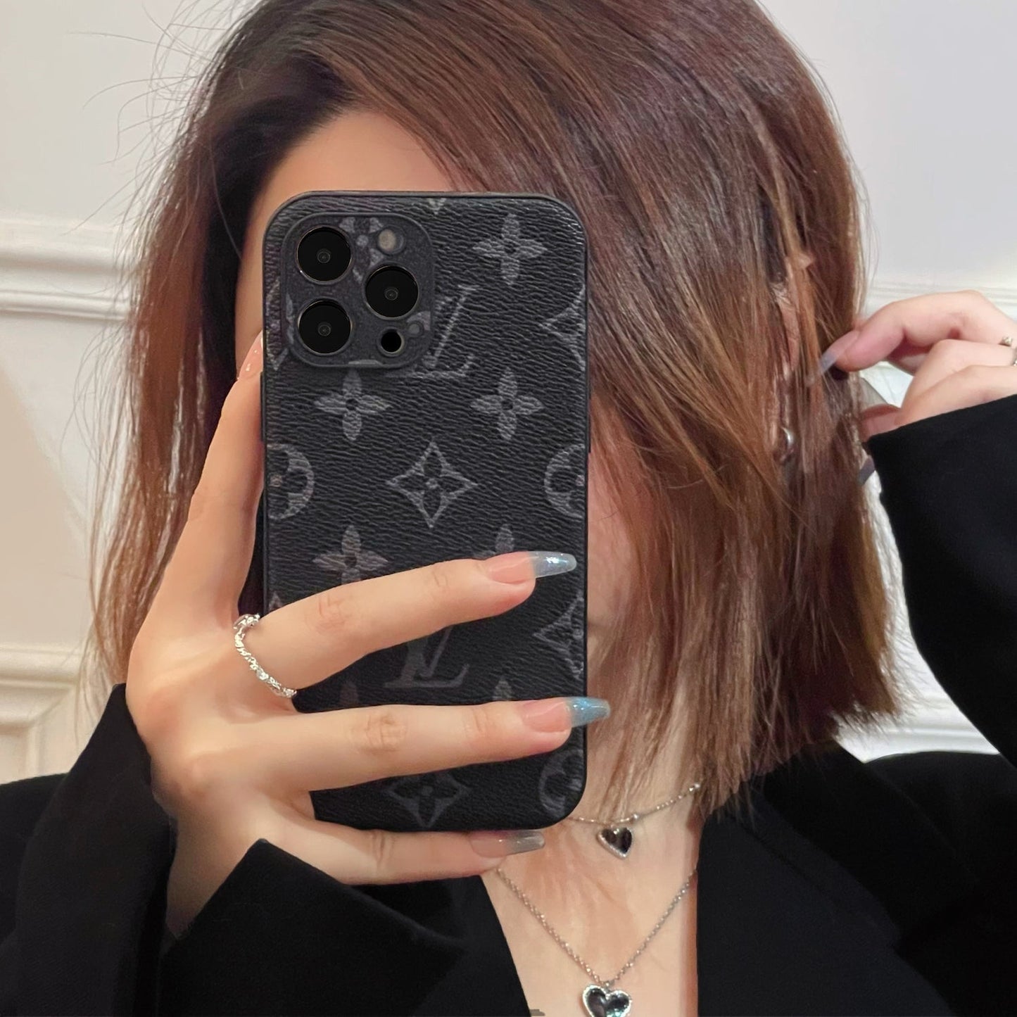 BLACK LV MONOGRAM CUSTOM SIDE