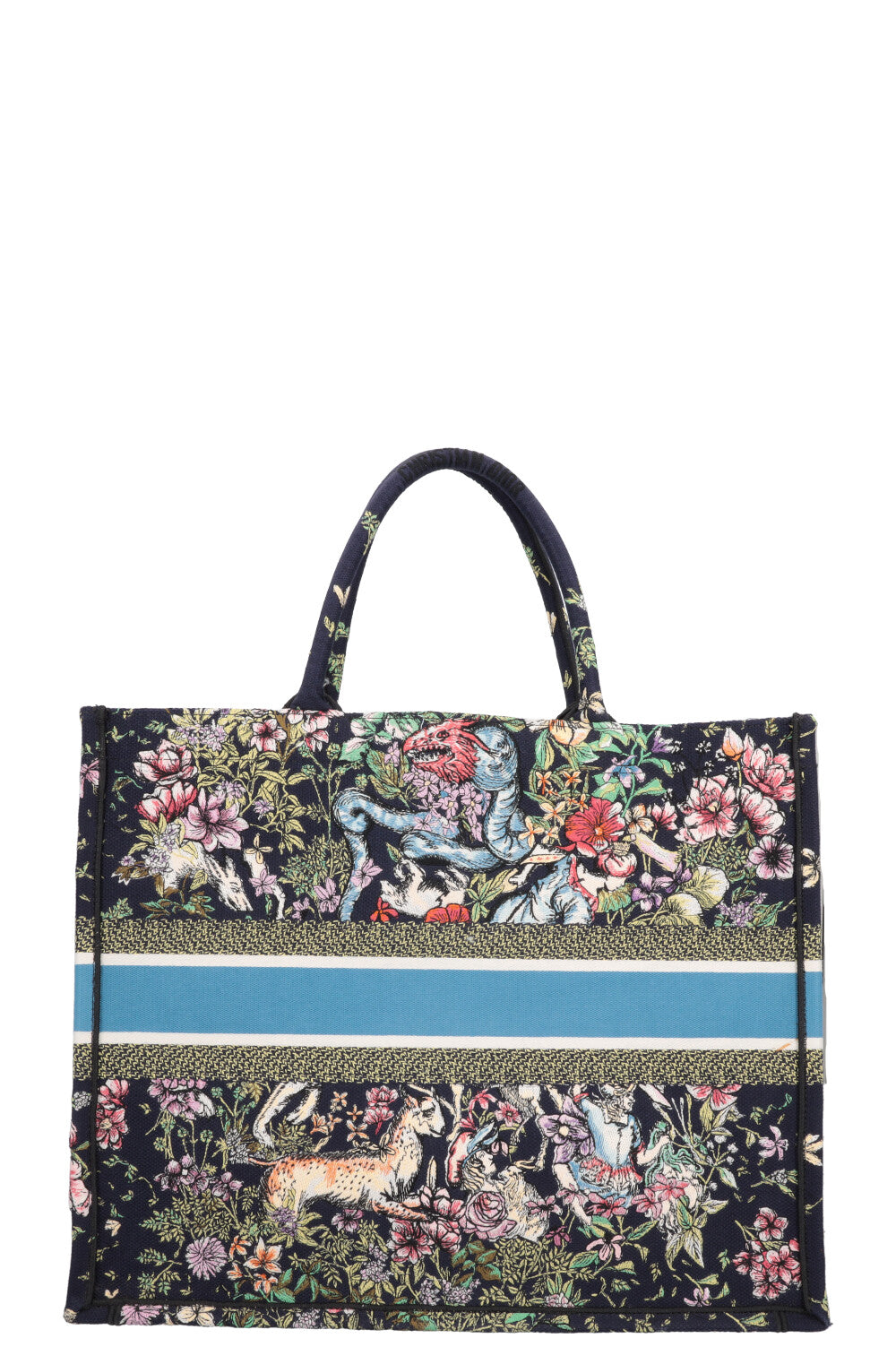 Christian Dior Large Dioriviera Book Tote Blue