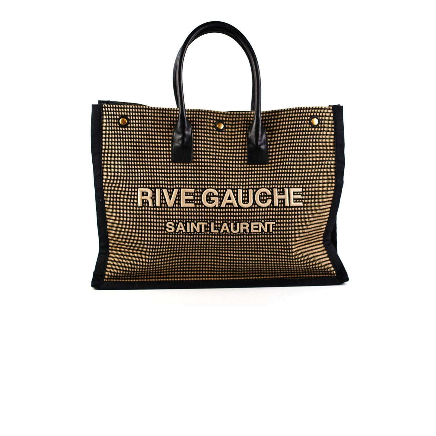 Saint Laurent Luxury Leather Black Tote Bag