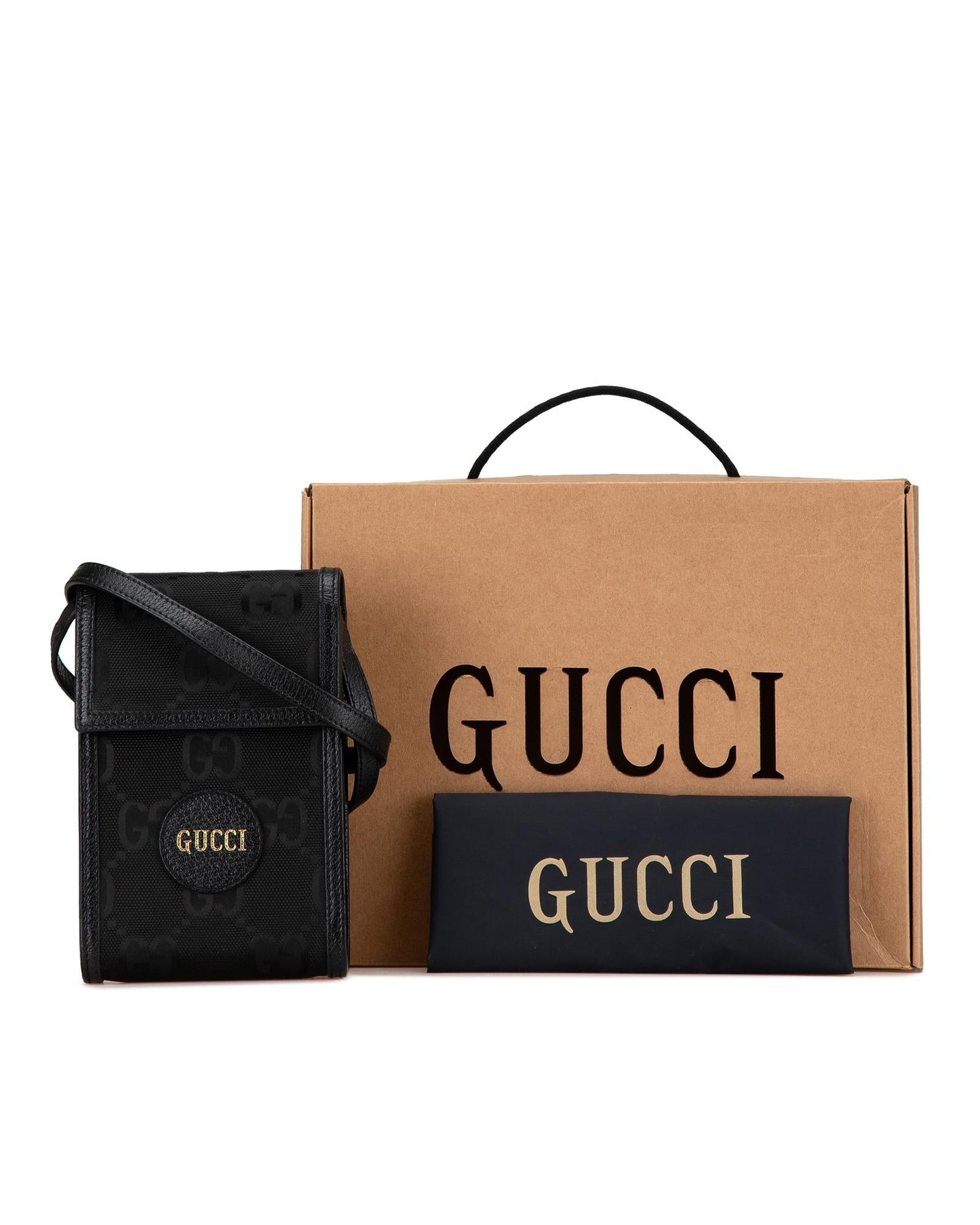 Mini Nylon Crossbody Bag with Leather Trim and Magnetic Flap Closure