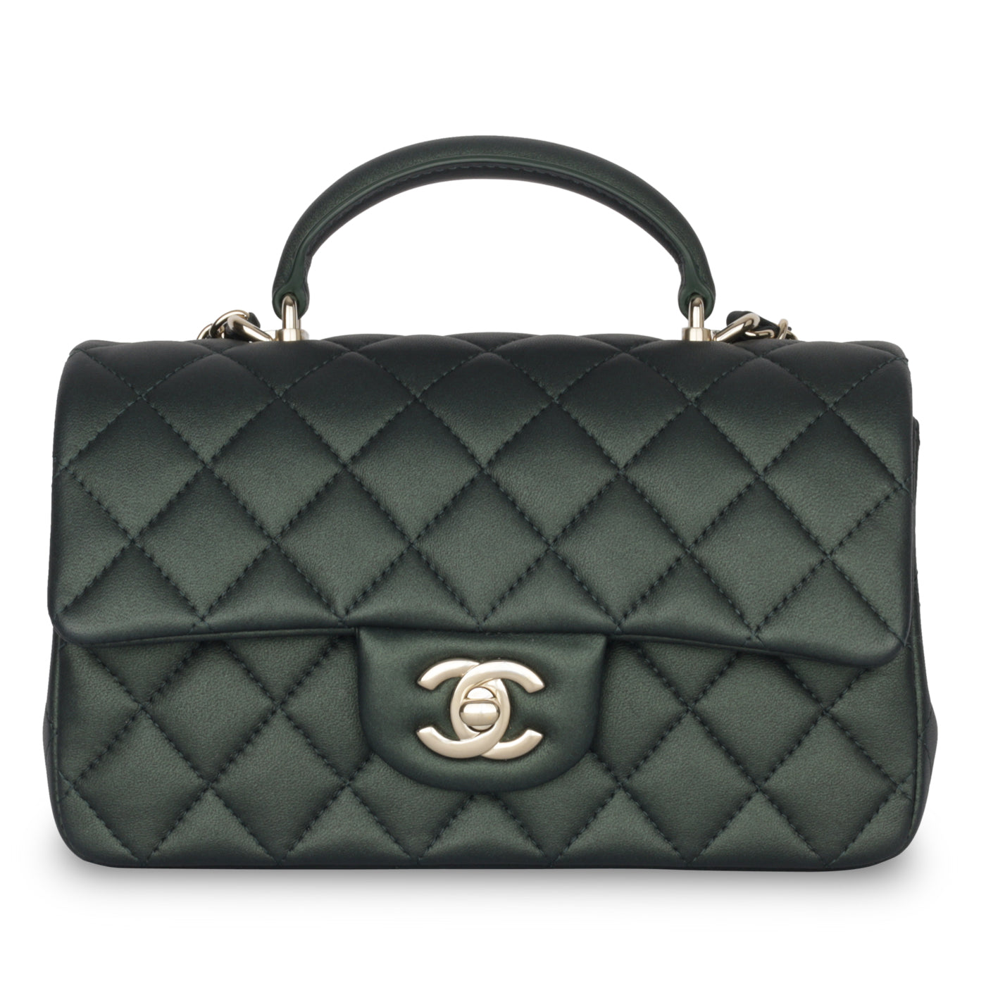 Chanel Classic Flap Lambskin Gold Shoulder Bag Style 71