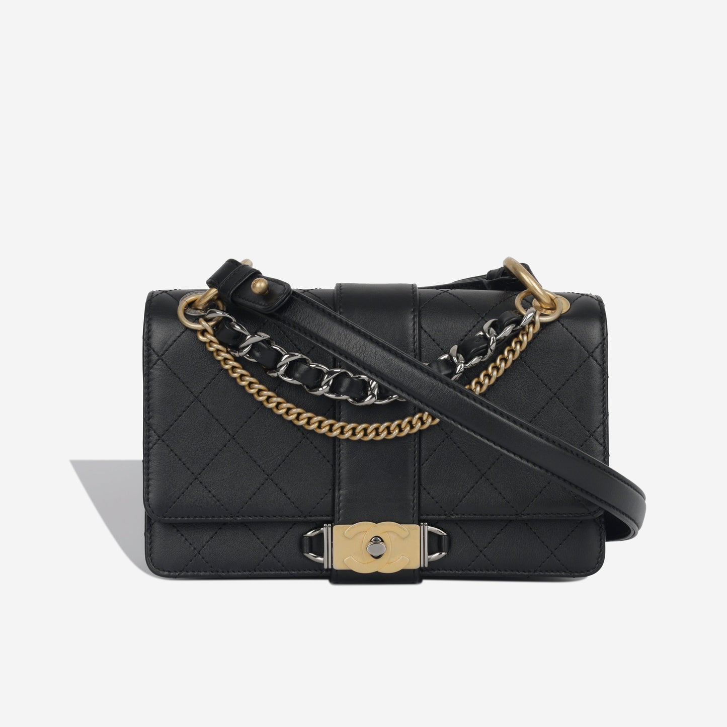 Chanel Calfskin Black Shoulder Bag Style 3