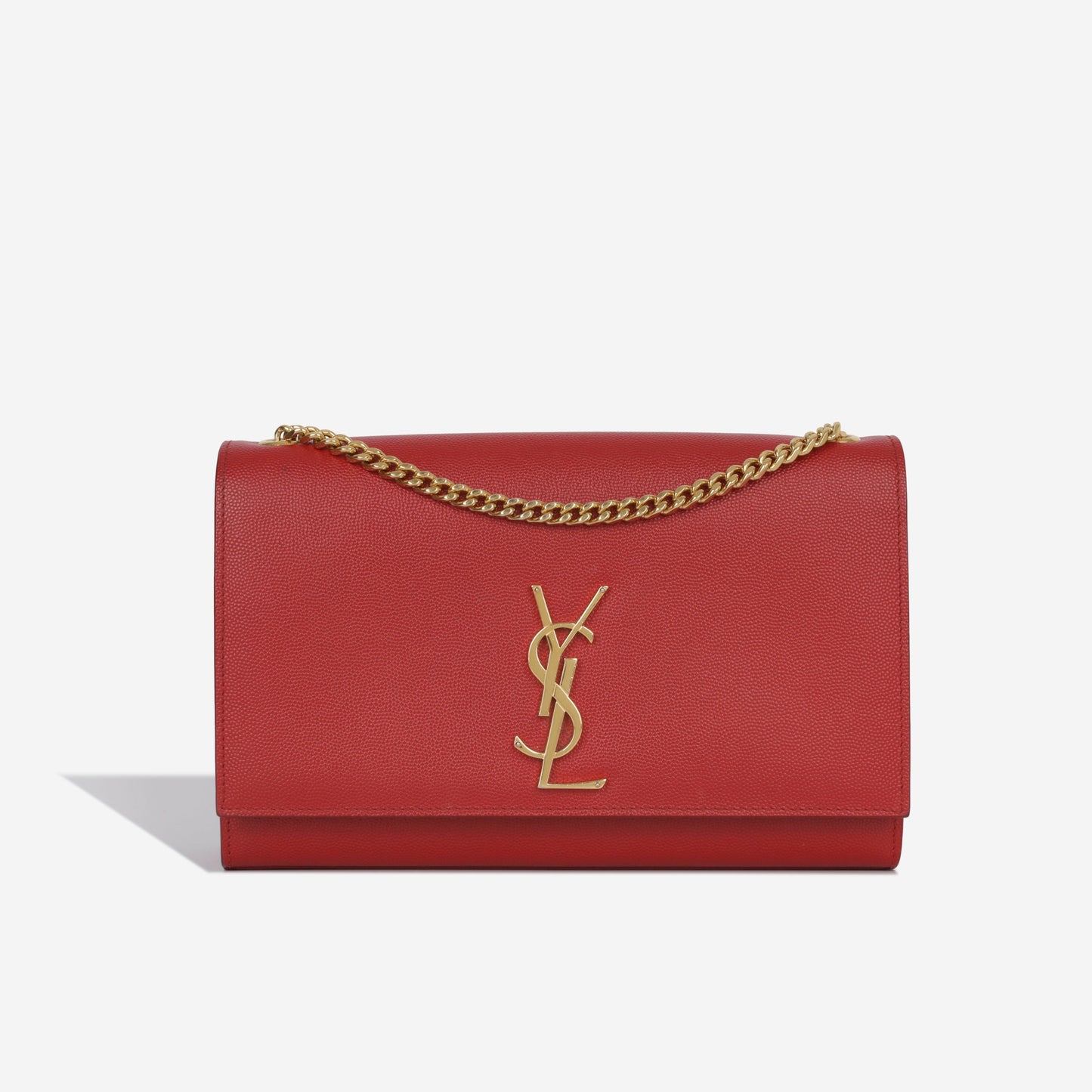 Saint Laurent Kate Leather Red Shoulder Bag Style 12