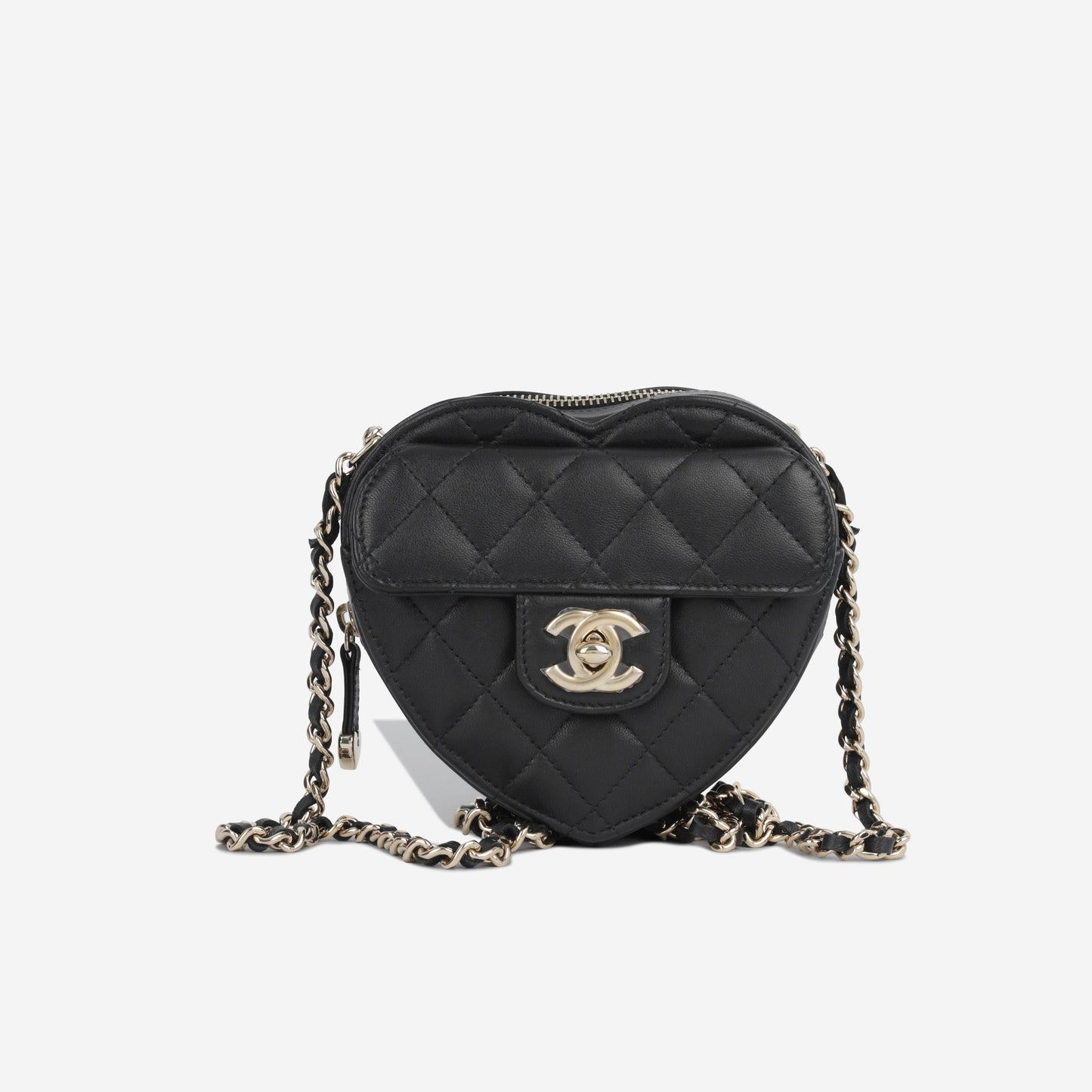 Chanel Luxury Lambskin Black Handbag Style 14