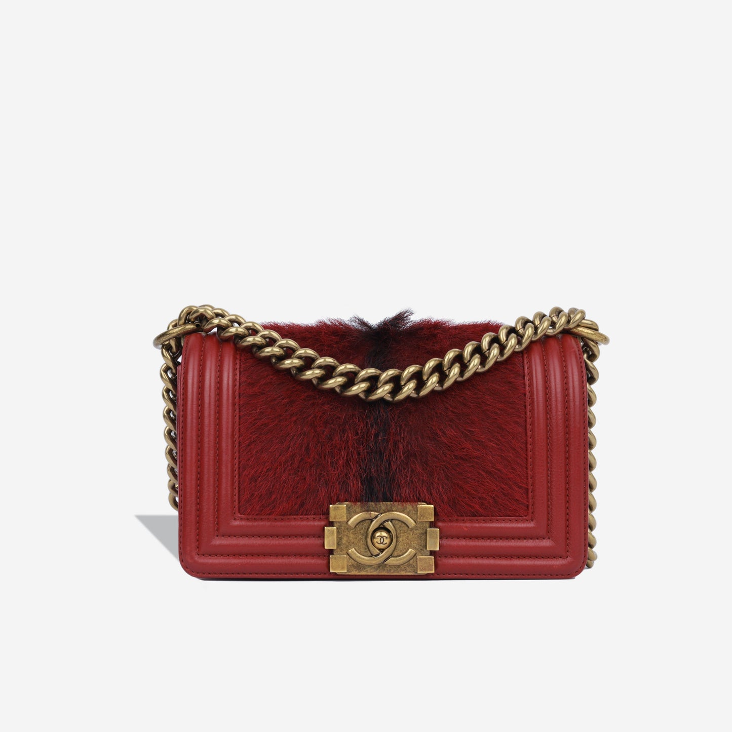 Chanel Boy Bag Lambskin Gold Shoulder Bag