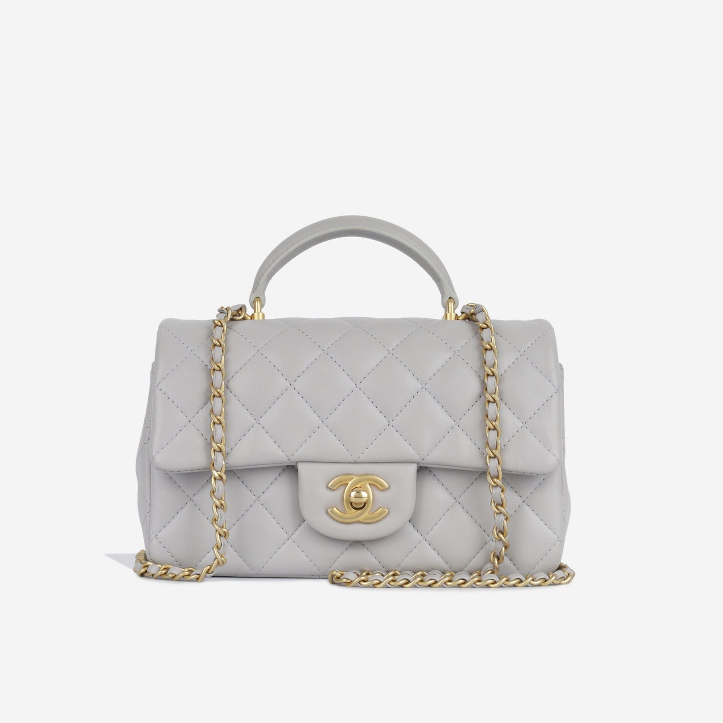 Chanel Classic Flap Lambskin Gold Shoulder Bag Style 127
