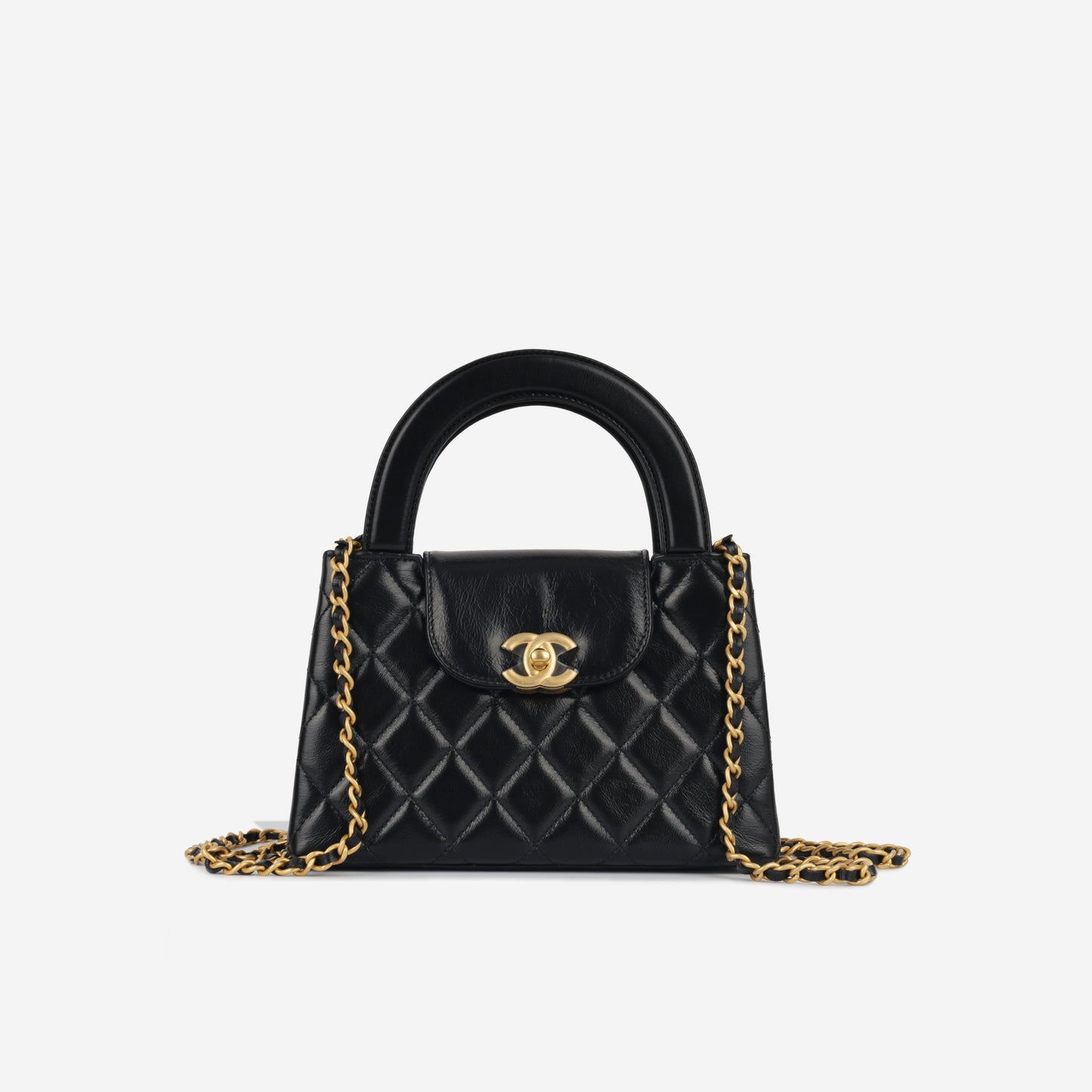 Chanel Kelly Lambskin Black Shoulder Bag Style 12