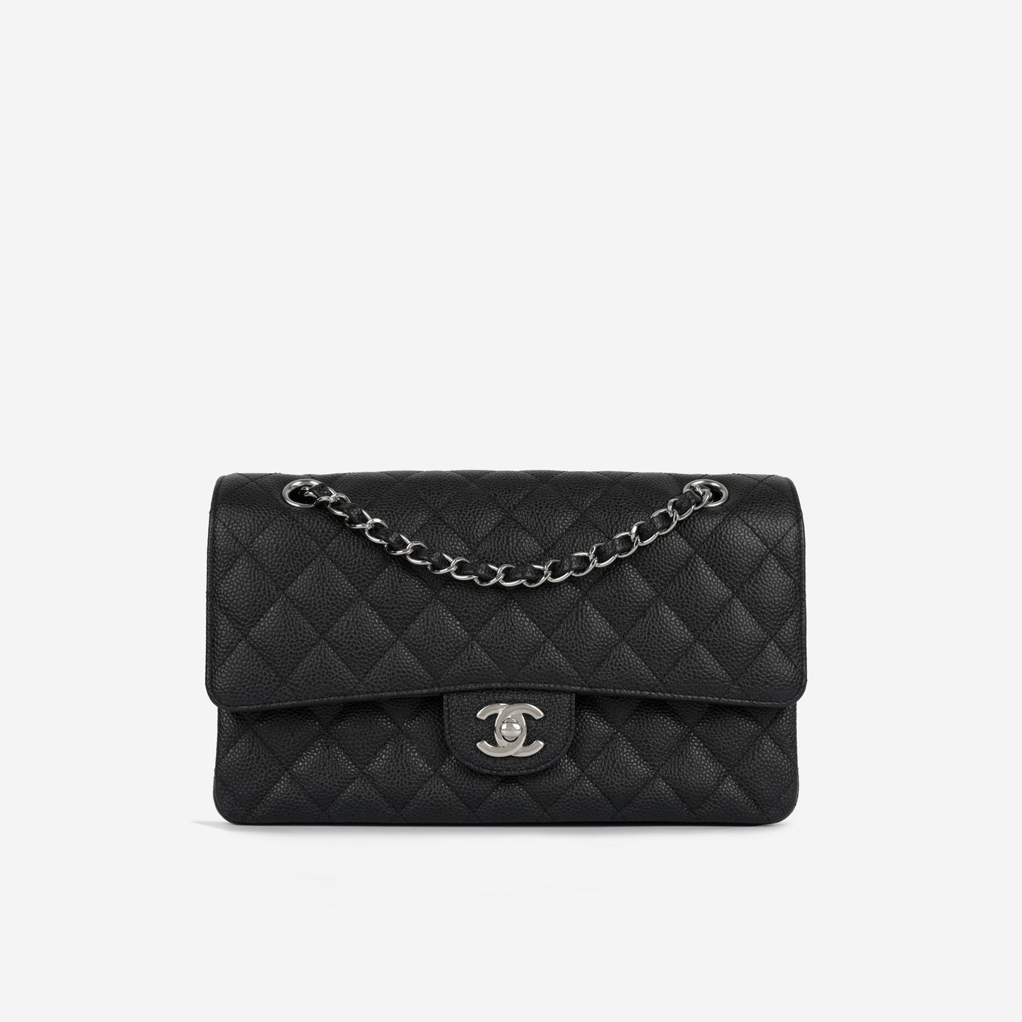 Chanel Classic Flap Lambskin Black Shoulder Bag Style 310