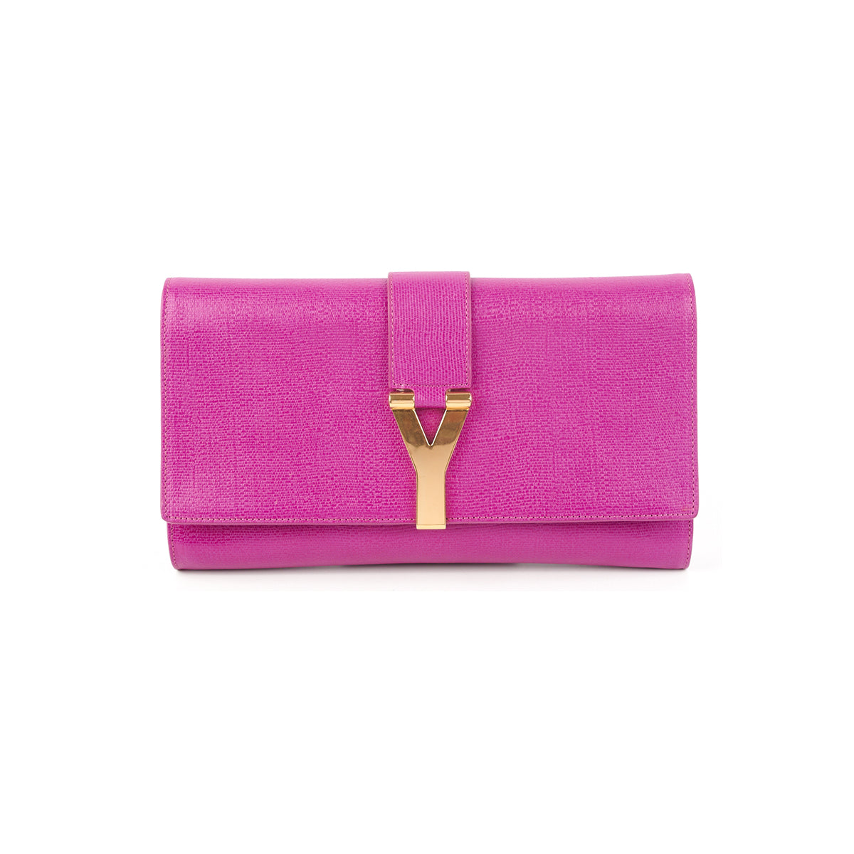 Item 30 - Saint Laurent Y Clutch Fuchsia