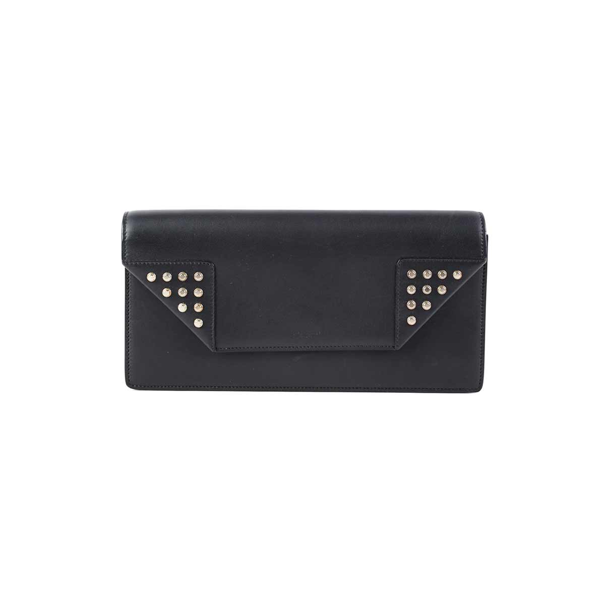 Saint Laurent Luxury Leather Black Clutch