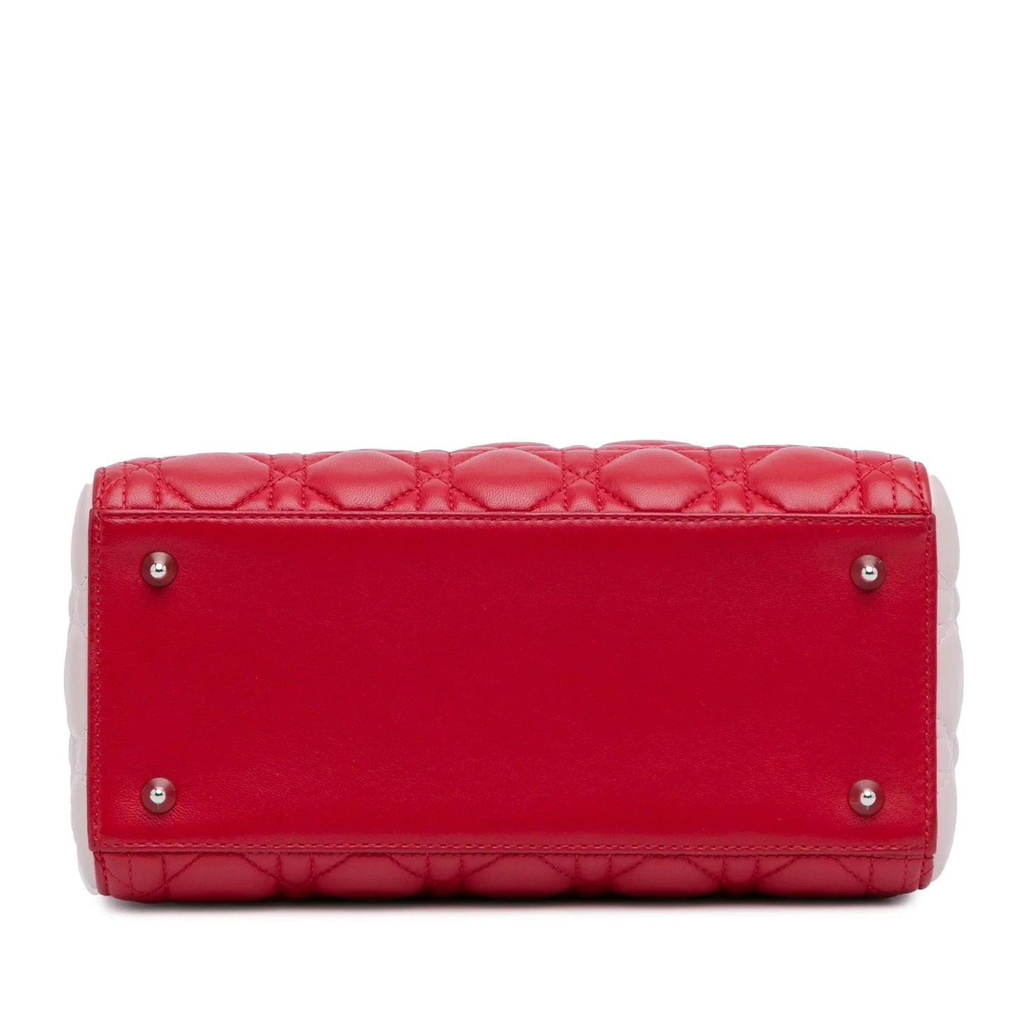 Dior Lady Dior Cannage Red Handbag