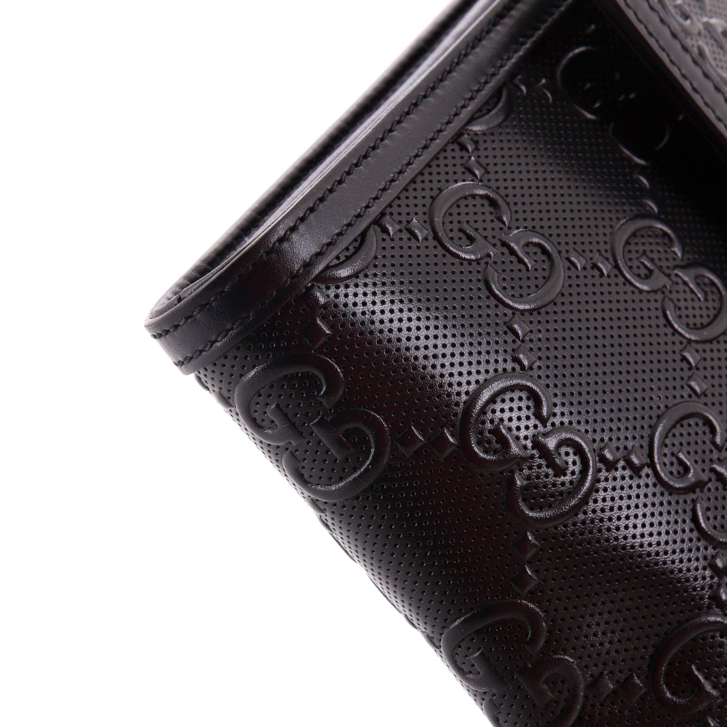 Flap Crossbody Bag GG Embossed Perforated Leather Small