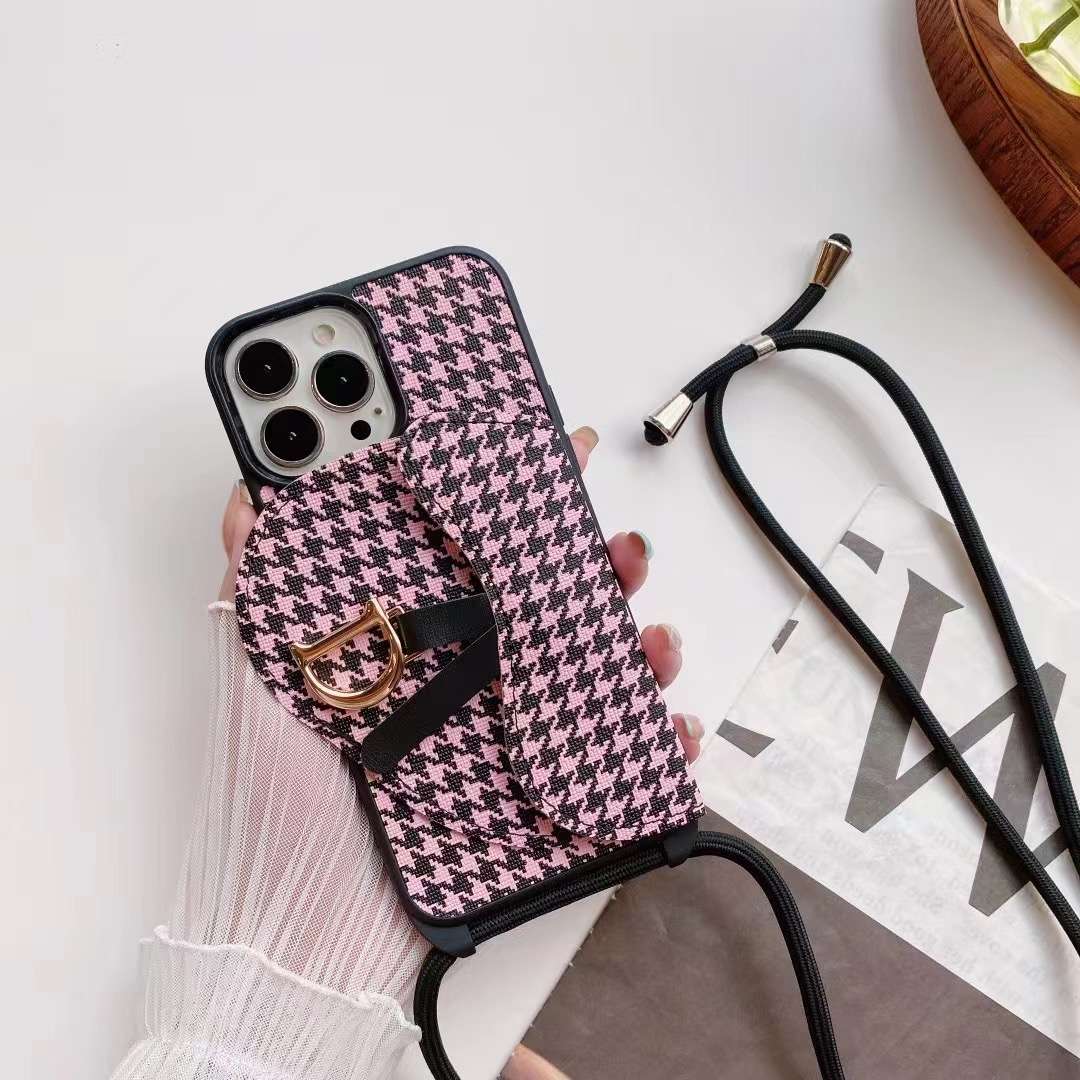 Luxury Canvas Crossbody Case Iphone 11 12 13 Pro Max / 18 Pro / 18 Pro Max