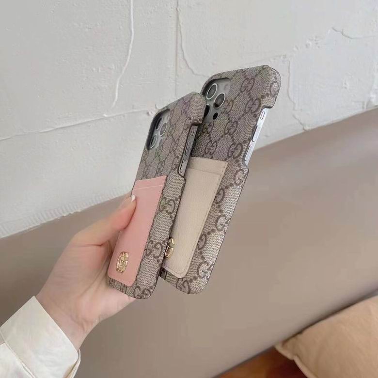Gucci iPhone 12 Pro Max Case Pink Card Slot