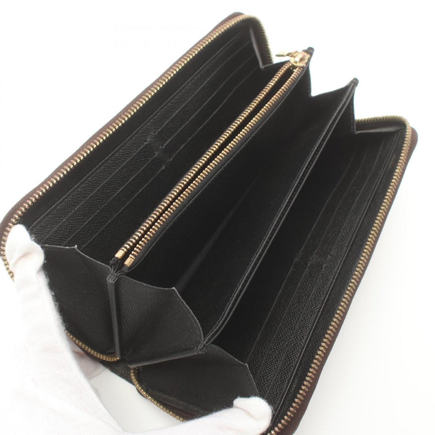 Louis Vuitton Coated Canvas Leather Long Wallet (Bi-Fold)