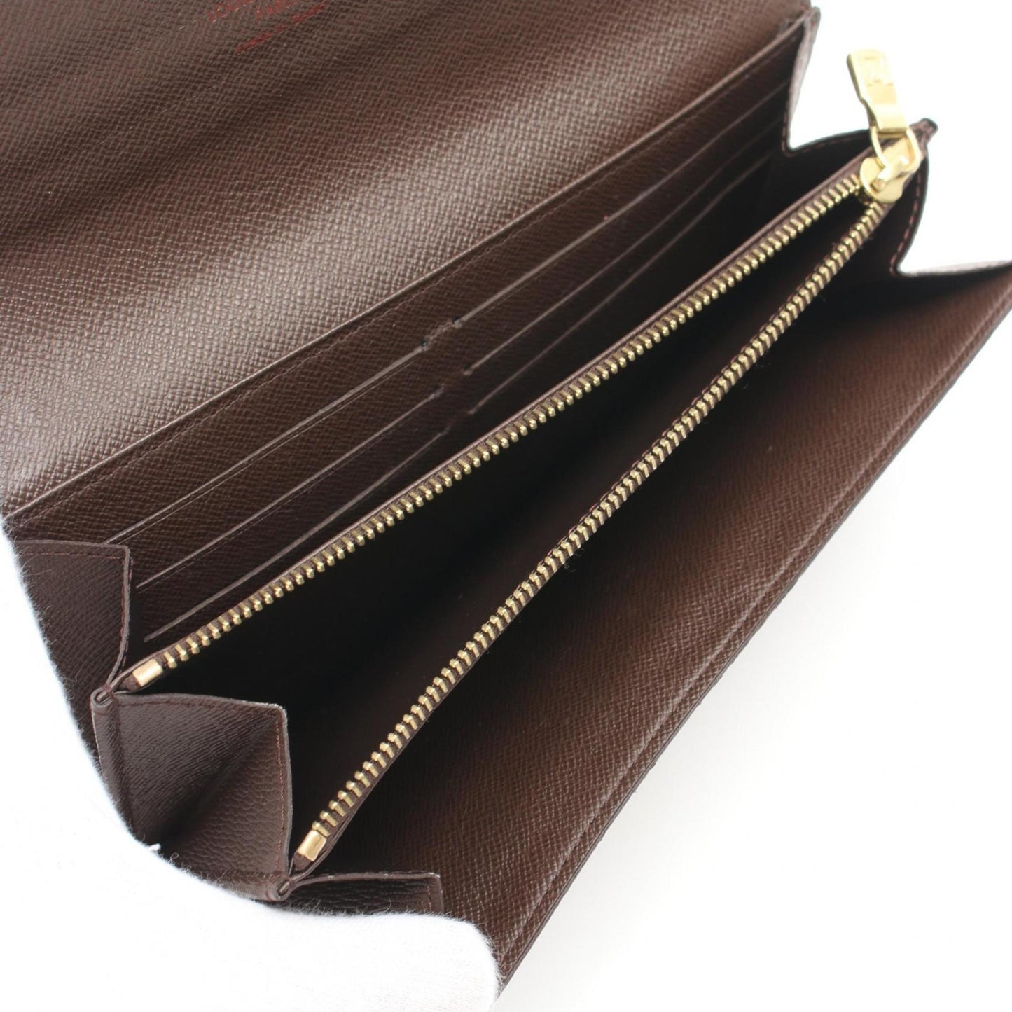 Louis Vuitton Coated Canvas Leather Long Wallet (Bi-Fold)
