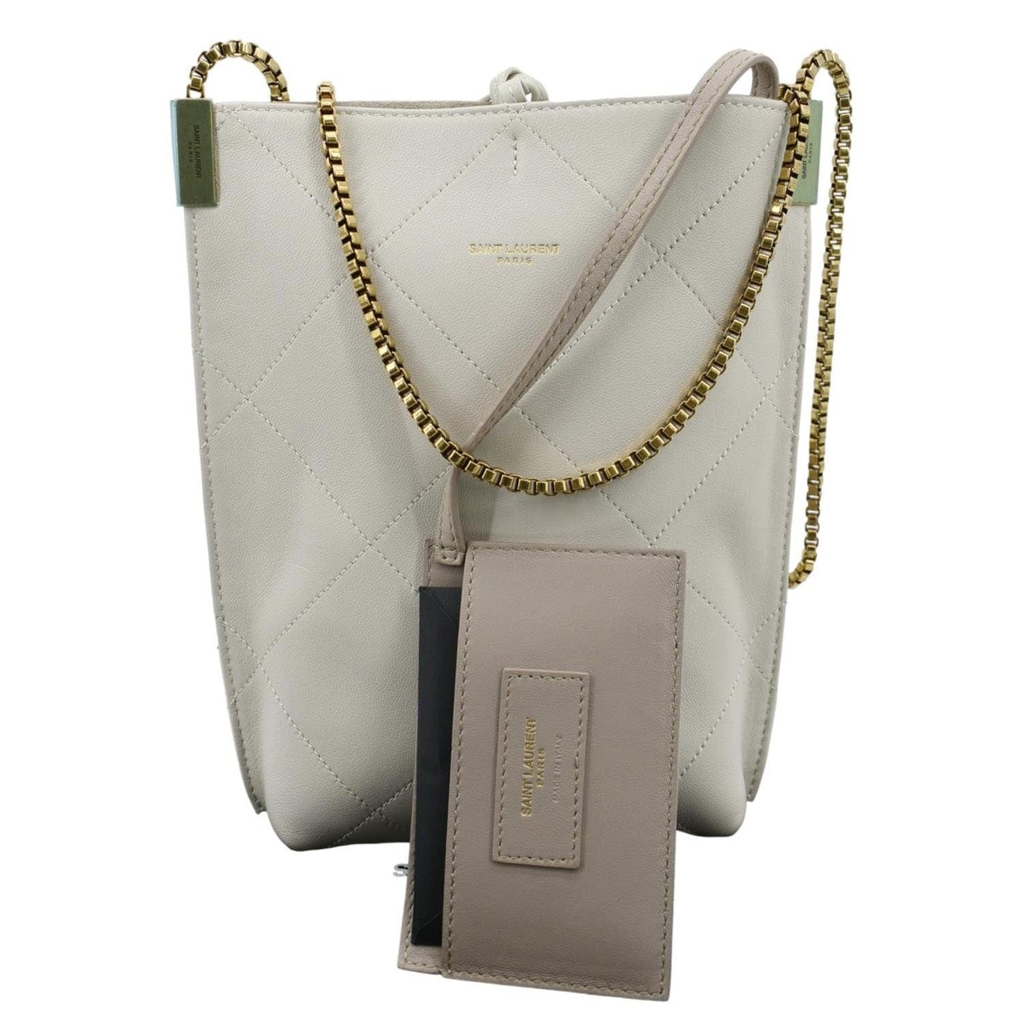 Saint Laurent Leather White Shoulder Bag Style 2