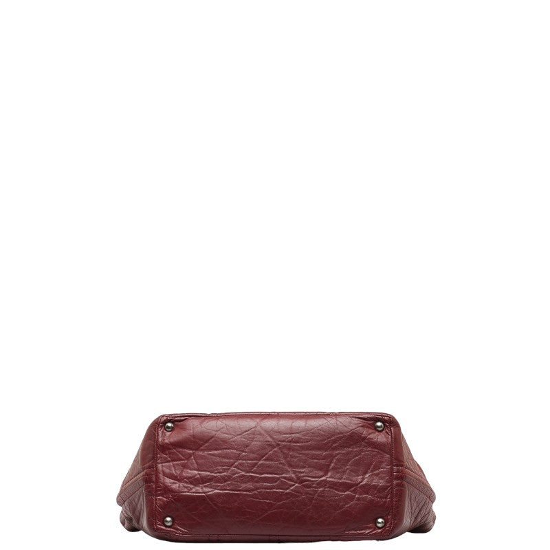 Chanel Big Coca-Cola Chain Tortoise Bag Wine Red Leather Chanel