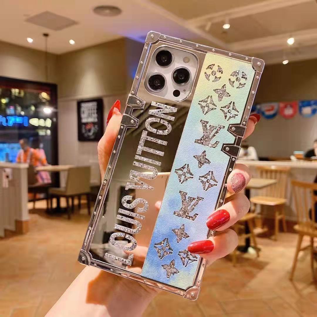New diamonds Splicing color square phone case for Samsung